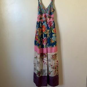 Johnny Was Silk Floral Maxi Dress 🌺